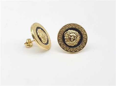 pendientes de oro versace|Pendientes / Aretes Dorado de Versace para Mujer .